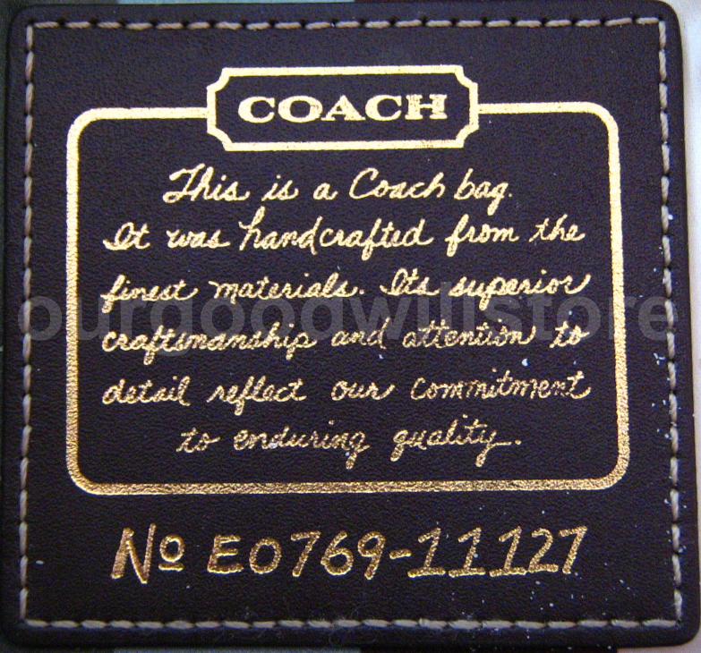 verify coach purse authenticity